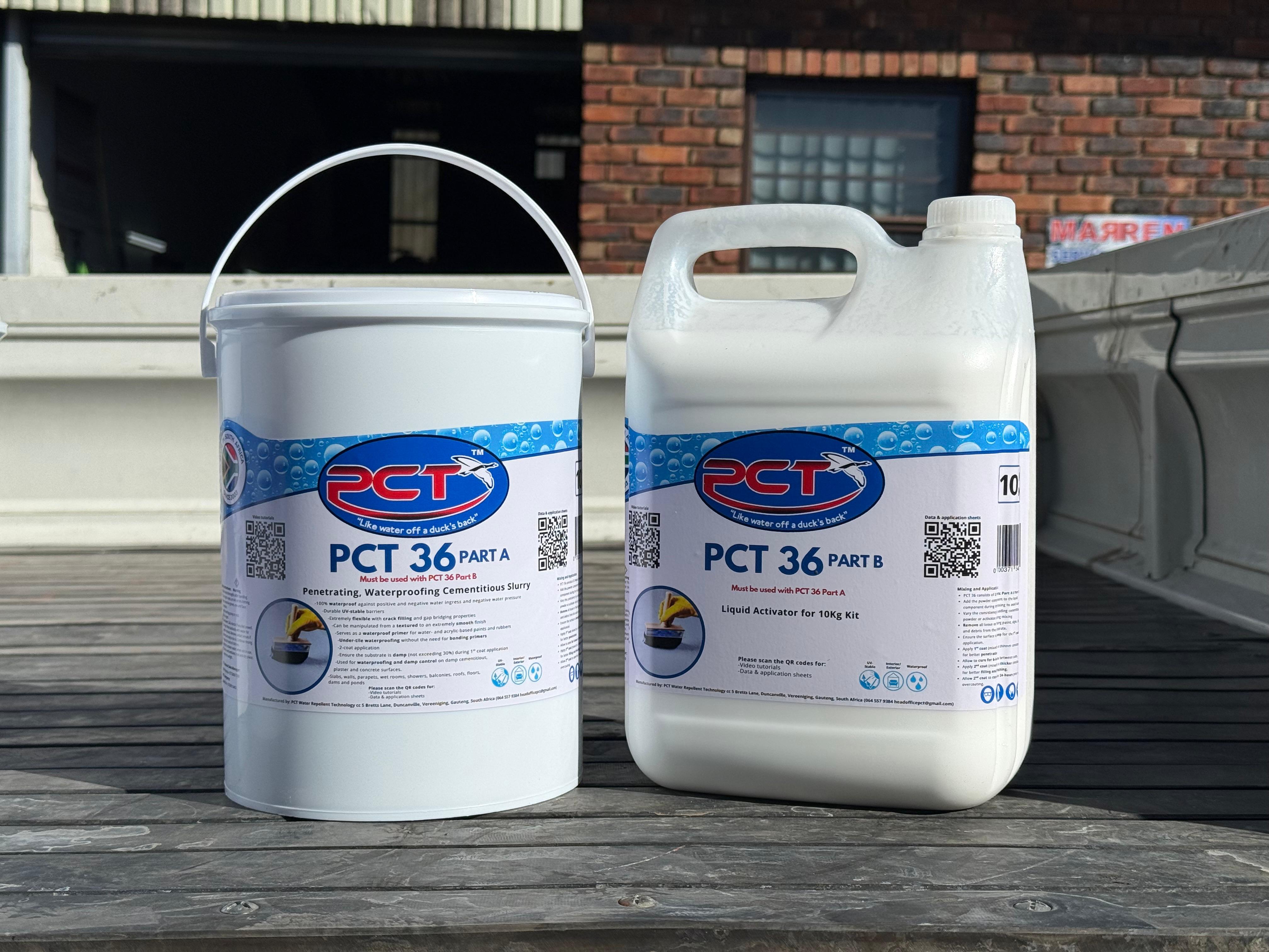 PCT 36 — Two-Part Cementitious Waterproofing Slurry